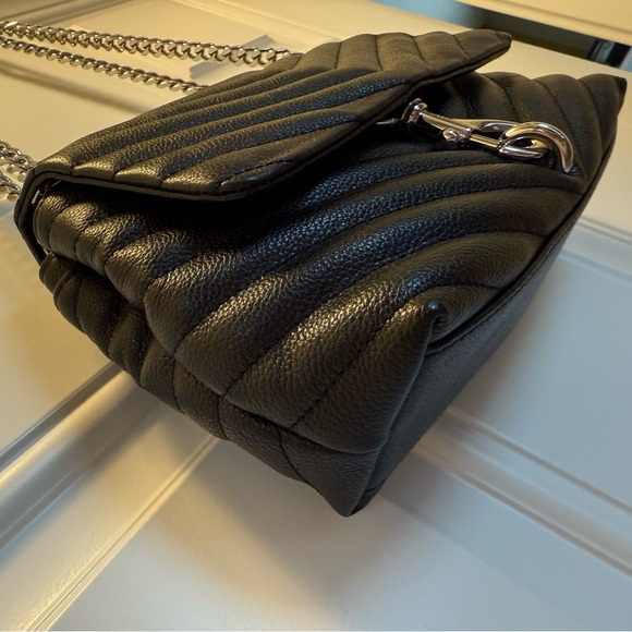 Rebecca Minkoff Edie Crossbody Black/Silver - Picture 5 of 9